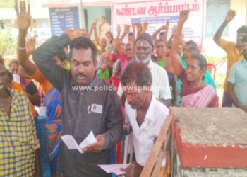 நெய்த வாயல் ஊராட்சியில் துணை தலைவர் வார்டு உறுப்பினர்கள் கண்டன ஆர்பாட்டம்