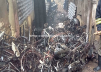 மதுரையில் வாகனங்கள் எரிந்து சேதம்