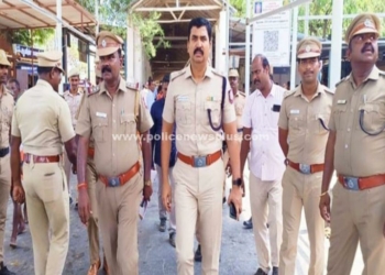 பாதுகாப்பு பணிகளை நேரில் சென்று ஆய்வு செய்த S.P