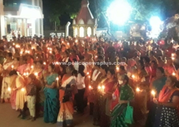 மதுரையில் கிறிஸ்தவர்கள் மெழுகுவர்த்தி ஏந்தி கண்டன ஆர்ப்பாட்டம்