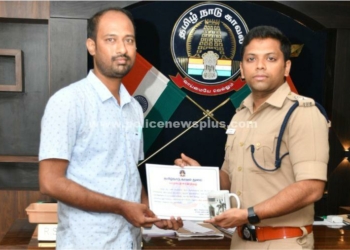 கிராம நிர்வாக அலுவலகருக்கு மதுரை SP பாராட்டு