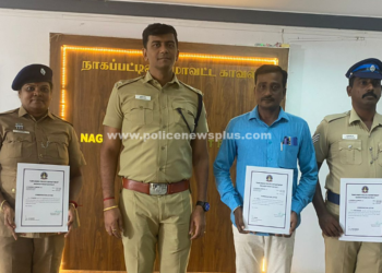 காவல்துறையினரின் பணியை பாராட்டியS.P சான்றிதழ்