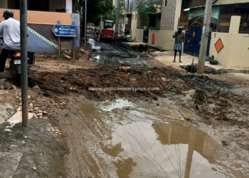 மேலமடை பகுதியில் பள்ளங்கள் தோன்றுவதால் அவதிப்படும் பொதுமக்கள்