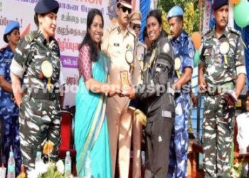 ரிசர்வ் காவல் படையின் பெண் வீராங்கனைகளின் மாபெரும் விழிப்புணர்வு