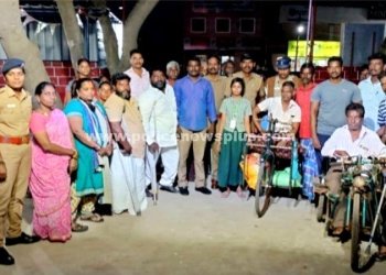 மீஞ்சூர் காவல் துறை சார்பில் மாற்றுத்திறனாளிகளுக்கு நிவாரண உதவி