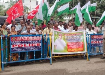 மீஞ்சூரில் பொதுமக்கள் கண்டன ஆர்ப்பாட்டம்