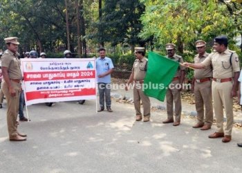 தலைக்கவசம் அணிவது குறித்து விழிப்புணர்வு