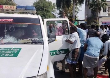 விபத்தில் காயம் பட்டவர்களை காப்பாற்றிய காவலர்கள்