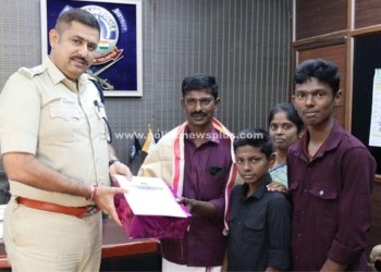 நேர்மைக்கு பாராட்டிய S.P