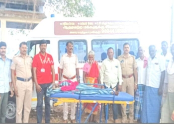 ஆதரவற்ற மூதாட்டியின் உடலை நல்லடக்கம் செய்த காவல்துறையினர்