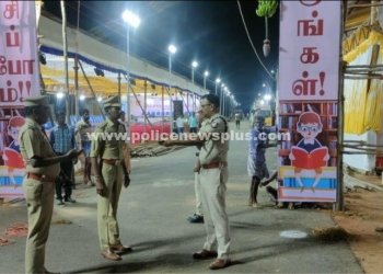 புத்தக கண்காட்சி நடைபெறும் இடத்தை S.P ஆய்வு