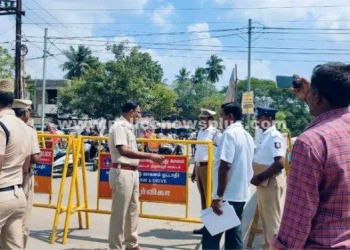 பேருந்து நிலைய பகுதியில் S.P ஆய்வு