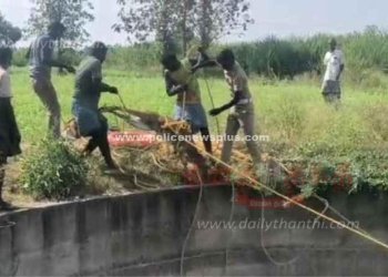 கிணற்றில் விழுந்தவரின் உடலை மீட்ட தீயணைப்புத் துறையினர்