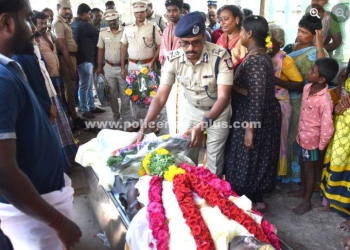 தலைமை காவலர் அவர்களுக்கு காவல் ஆணையர் அவர்கள் இறுதி அஞ்சலி