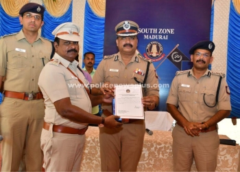 குற்றவாளியை கைது செய்த காவலர்களுக்கு பாரட்டு