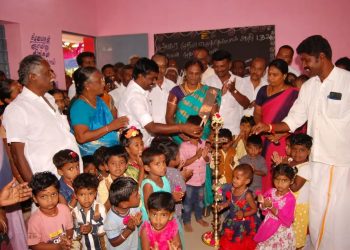 அலங்காநல்லூர் அருகே அங்கன்வாடி மையம் திறப்பு: எம்.எல்.ஏ.