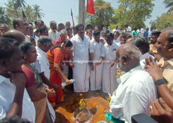 அலங்காநல்லூர் பேரூராட்சியில், புதிய பாலத்திற்கான அடிக்கல் நாட்டு விழா