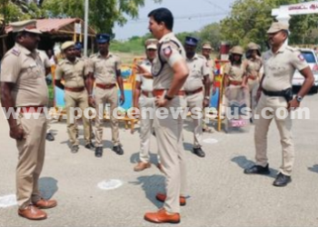 பாதுகாப்பு பணிகளை மாவட்ட காவல் கண்காணிப்பாளர் அவர்கள் ஆய்வு