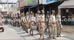 தேர்தலை முன்னிட்டு தேர்தல் பாதுகாப்பு ஒத்திகை