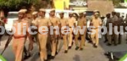 காவல்துறையினரின் கொடி அணிவகுப்பு நடைபெற்றது