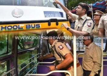 பள்ளி வாகனங்களின் தரம் குறித்து S.P ஆய்வு