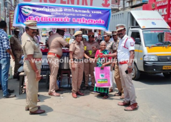 பொதுமக்களுக்கு நீர் மோர் – மயிலாடுதுறை ஊர்க்காவல் படை