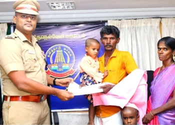 நேர்மையாக நகையை ஒப்படைத்த நபருக்கு எஸ் பி  பாராட்டு சான்றிதழ்