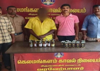 மதுபானம் விற்பனை செய்து கொண்டிருந்த நபர் கைது