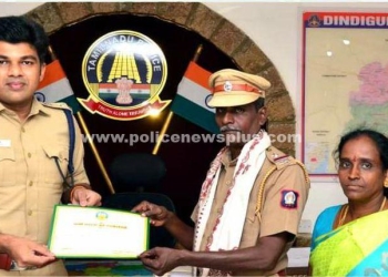 பணி பாராட்டு சான்றிதழ் வழங்கிய S.P