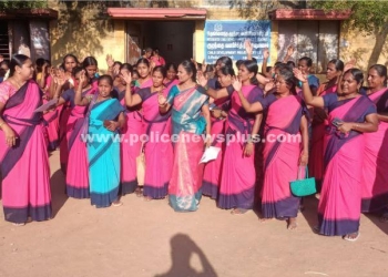 அங்கன்வாடி பணியாளர்கள் கண்டன ஆர்ப்பாட்டம்