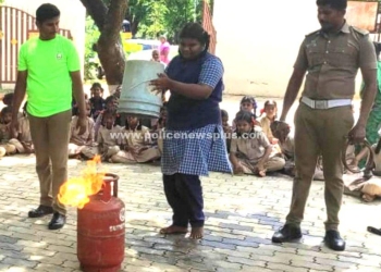 தீயணைப்பு துறை சார்பாக ஒத்திகை பயிற்சி