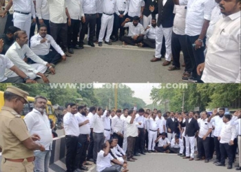 வழக்கறிஞர்கள் கண்டன ஆர்ப்பாட்டம்