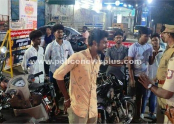 காவல் துறையினர் அதிரடி வாகன சோதனை