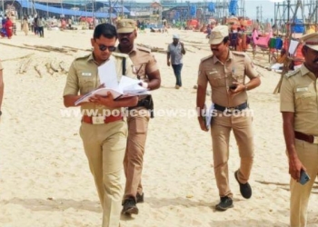 போலீசாரின் பாதுகாப்பு ஏற்பாடுகளை ஆய்வு செய்த எஸ்.பி