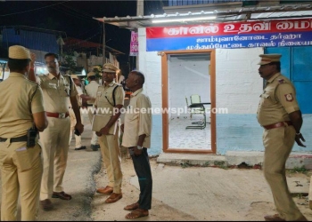 கொடியேற்ற பாதுகாப்பு முன்னேற்பாடுகளை ஆய்வு செய்த எஸ்.பி