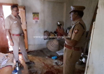 கொலை நடந்த சம்பவ இடத்தை  ஆய்வு செய்த எஸ்.பி