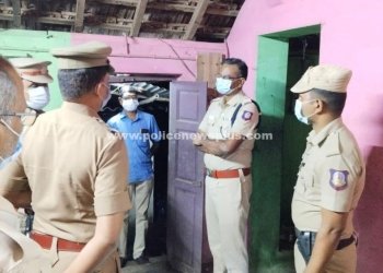 கொலை வழக்கின் சம்பவ இடத்தை ஆய்வு செய்த எஸ்.பி