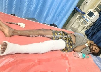 போலீசாரிடம் தப்ப முயன்ற வாலிபர்கள் கீழே விழுந்து எலும்பு முறிவு