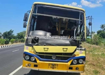 அரசு பேருந்து மோதி விபத்து