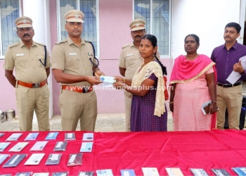 கைப்பேசிகளை மீட்ட மாவட்ட சைபர் கிரைம் காவல்துறை