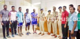 காவல்துறையினருக்கு இடையே நடைபெற்ற வாலிபால் போட்டி