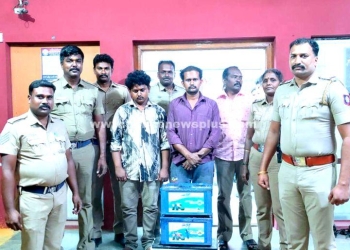 பேட்டரி திருடிய நபர்கள் கைது