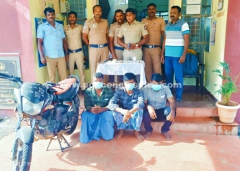 பூட்டிய வீடுகளில் திருடிய  குற்றவாளிகள் கைது