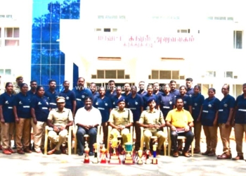 போட்டிகளில் வெற்றி பெற்ற ஊர்காவல் படையினருக்கு பாராட்டு