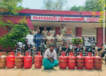 சிலிண்டர் திருடிய குற்றவாளி கைது