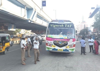 போக்குவரத்து காவல்துறை அதிரடி சோதனை