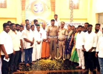 பொதுமக்கள் சார்பில் காவல் ஆய்வாளருக்கு பாராட்டு விழா