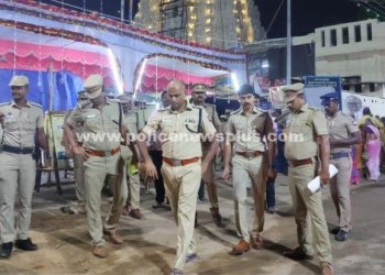 கோவில் கும்பாபிஷேகத்தை முன்னிட்டு பலத்த பாதுகாப்பு