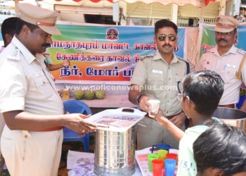 காவல்துறை சார்பில் நீர் மோர் பந்தல் திறப்பு