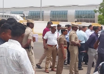 அமித்ஷா மதுரை வருகை – விமான நிலையத்தில் தீவிர பாதுகாப்பு ஆலோசனை கூட்டம்